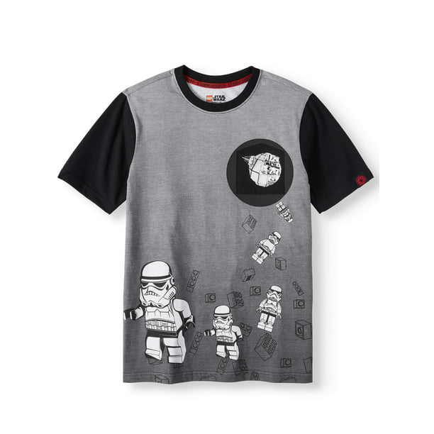 Kids Boys Girls LEGO TROOPER T-Shirt storm wars jedi vader star yoda funny top